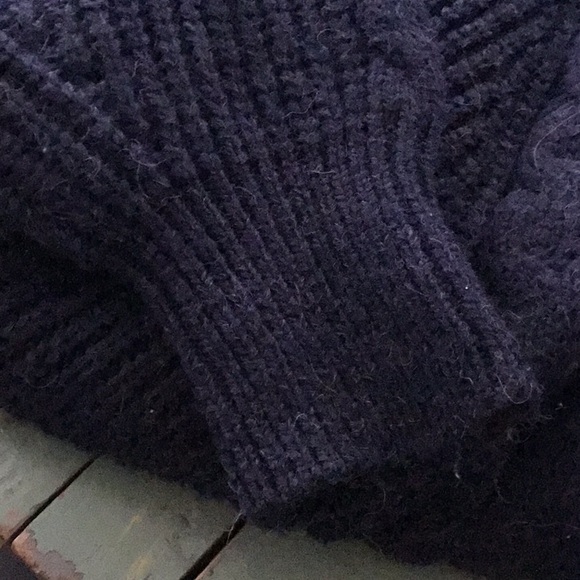 Free Assembly Navy Cable Knit Sweater - Picture 3 of 5